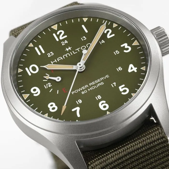 Hamilton Khaki Field Power Reserve 40mm Yeşil H69509960 detay görseli 2