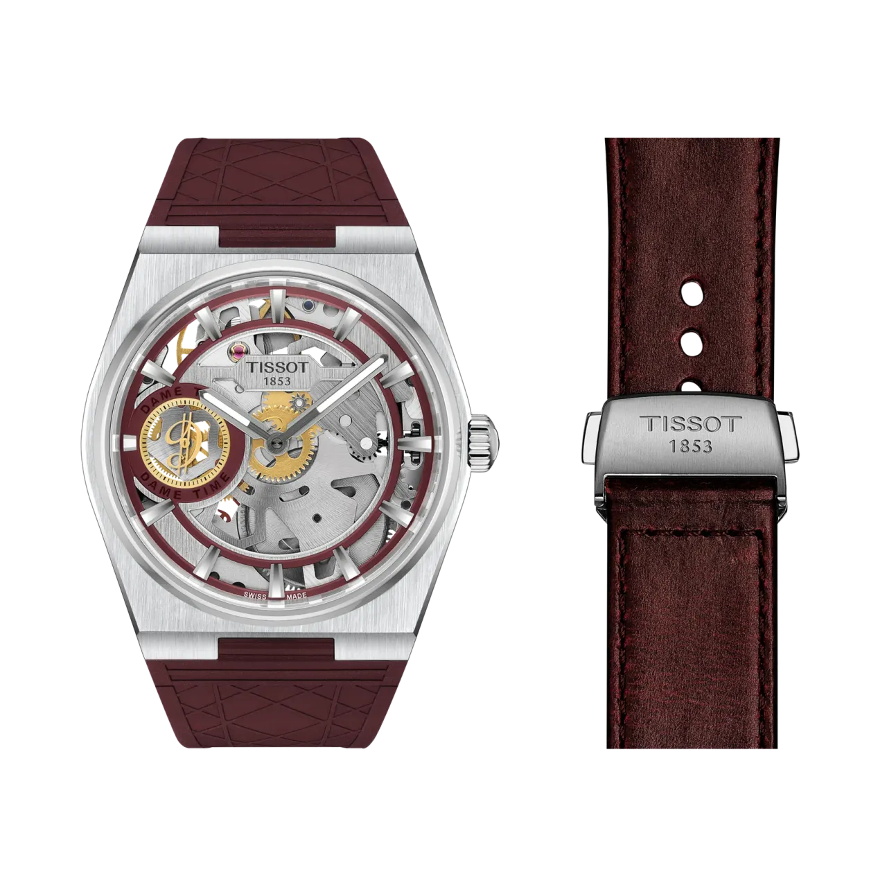 Tissot PRX Skeleton Damian Lillard Special Edition Bordo T1374051737100 detay görseli 1