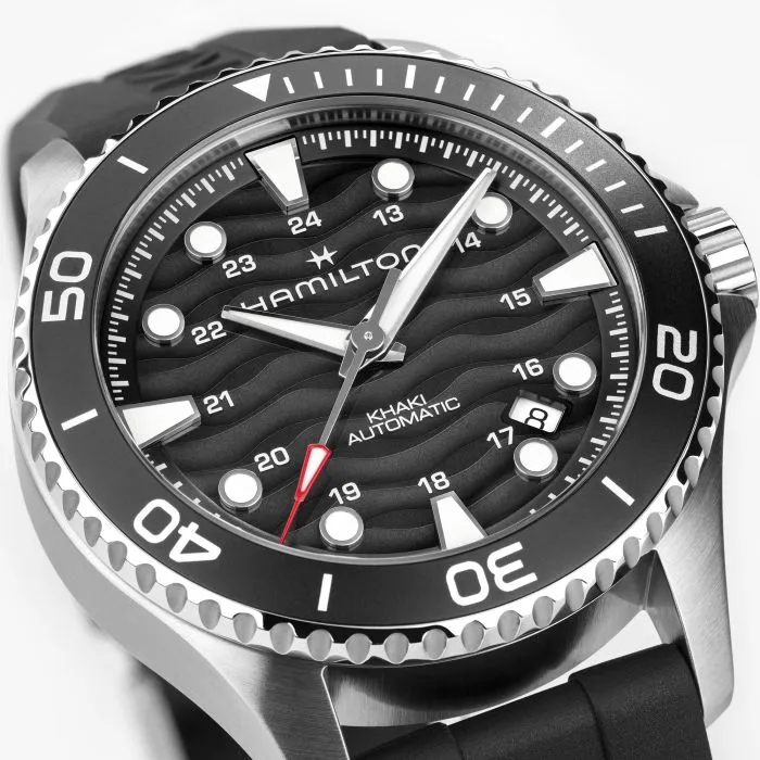 Hamilton Khaki Navy Auto 40mm Siyah Otomatik H82415330 detay görseli 1