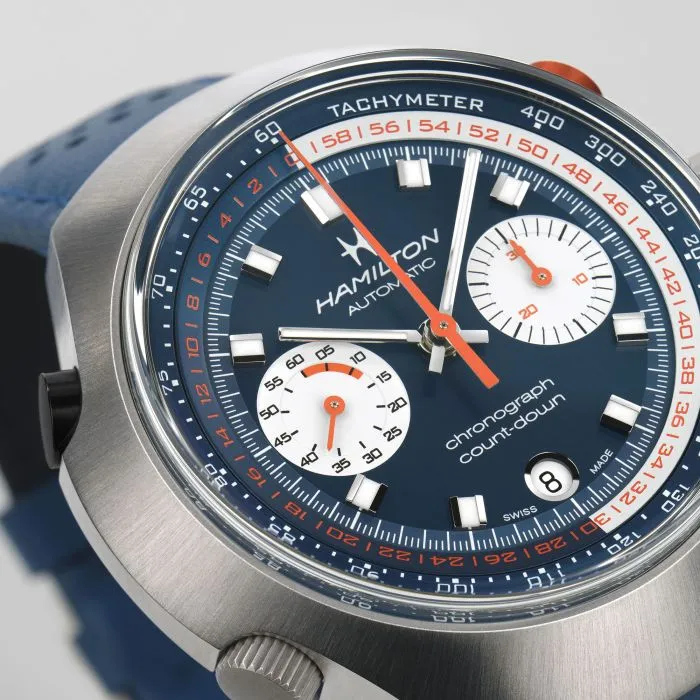 Hamilton American Classic Chrono-Matic 50 Otomatik Mavi H51606640 detay görseli 3