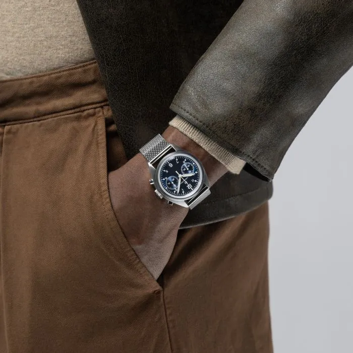 Hamilton Khaki Aviation Pilot Pioneer Mechanical Chrono Blue H76409140 detay görseli 5