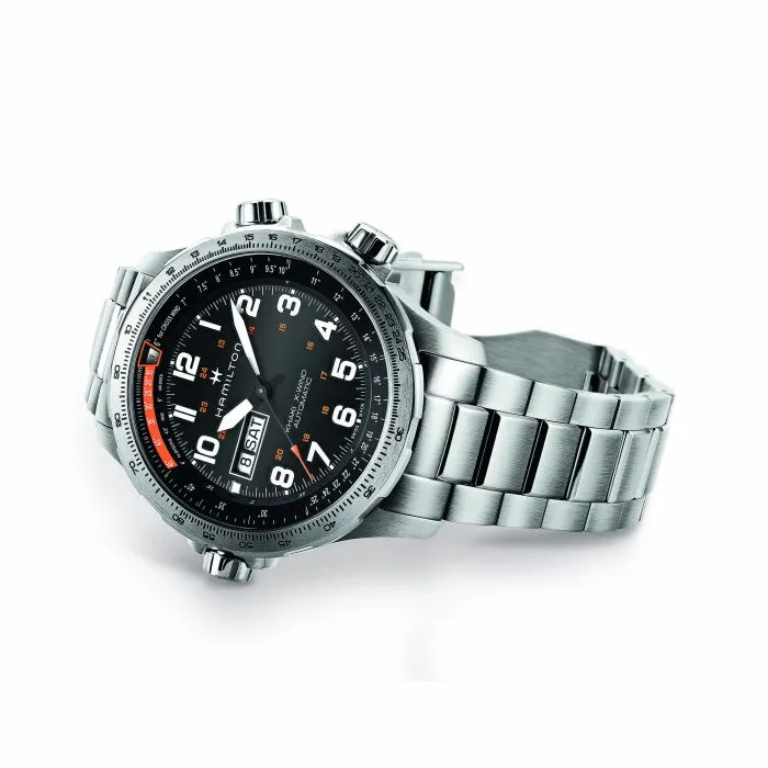 Hamilton Khaki Aviation X-Wind Day Date Auto Otomatik Siyah H77755133 detay görseli 3