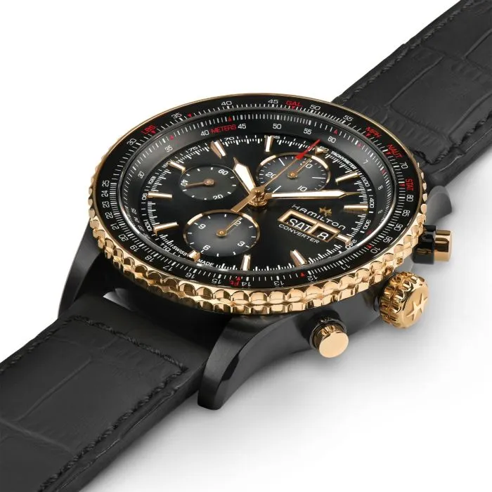Hamilton Khaki Aviation Converter Auto Chrono Otomatik Siyah H76736730 detay görseli 1