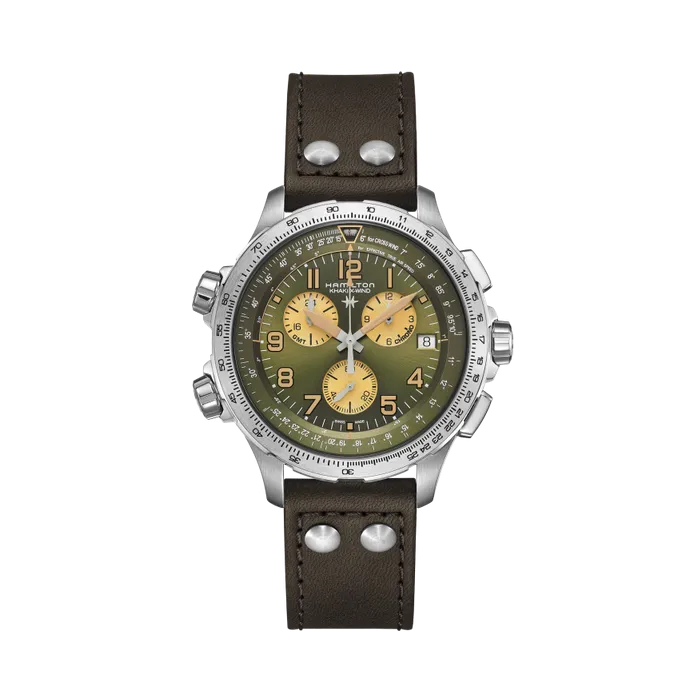 Hamilton Khaki Aviation X-Wind GMT Chrono Quartz Yeşil H77932560