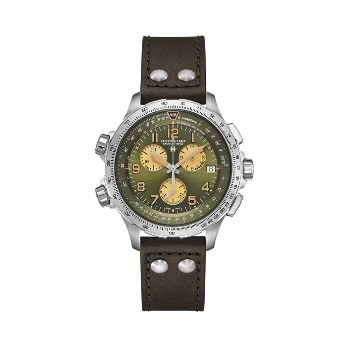 Hamilton Khaki Aviation X-Wind GMT Chrono Quartz Yeşil H77932560
