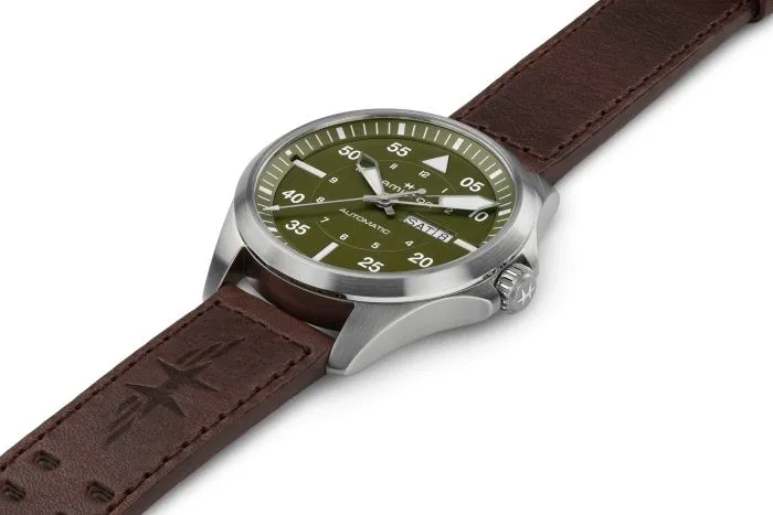 Hamilton Khaki Aviation Pilot Day Date Auto Otomatik Yeşil H64635560 detay görseli 2