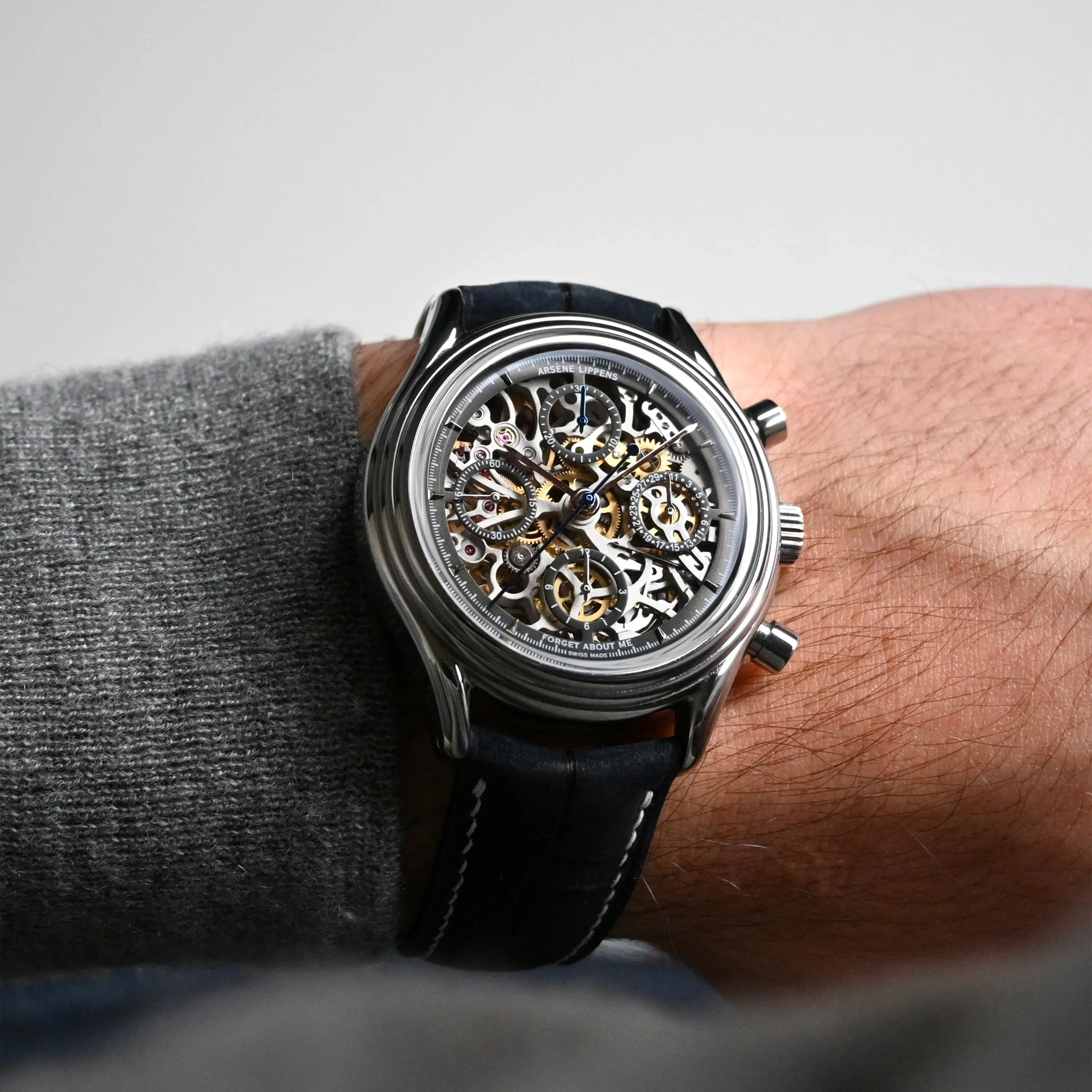 Arsene Lippens Scheletrato FAM-Edition Otomatik Gri 0764S detay görseli 2