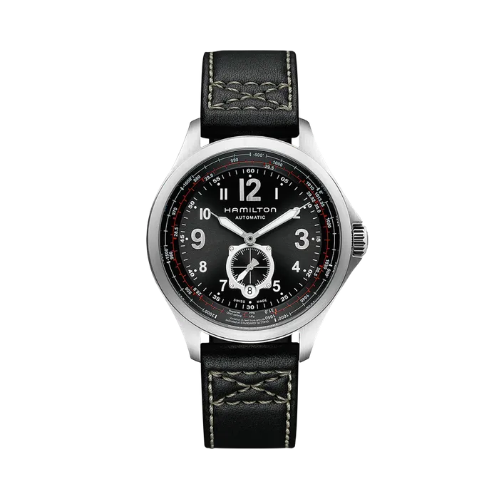 Hamilton Khaki Aviation Khaki QNE Auto Otomatik Siyah H76655733
