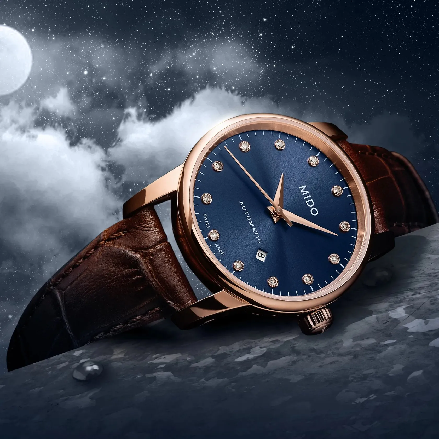 Mido Baroncelli Midnight Blue Lady Otomatik M76003658 detay görseli 3