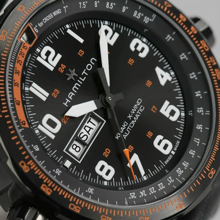 Hamilton Khaki Aviation X-Wind Day Date Auto Siyah H77785733 detay görseli 2