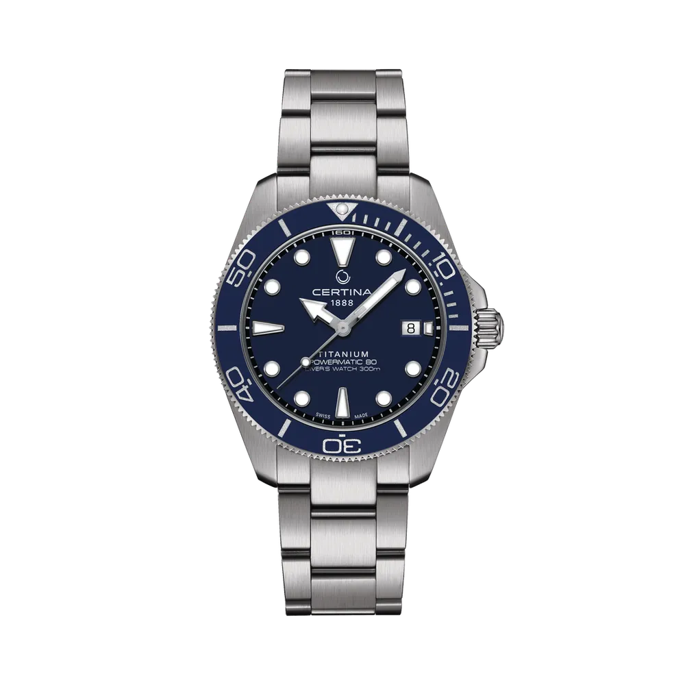 Certina DS Action Diver 40.5mm Powermatic 80 Otomatik Mavi C0484074404100