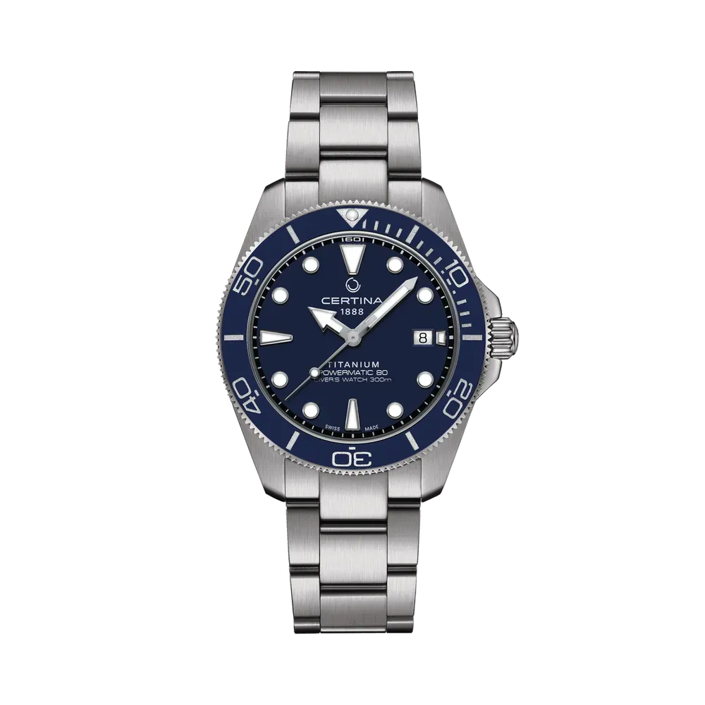 Certina DS Action Diver 40.5mm Powermatic 80 Otomatik Mavi C0484074404100