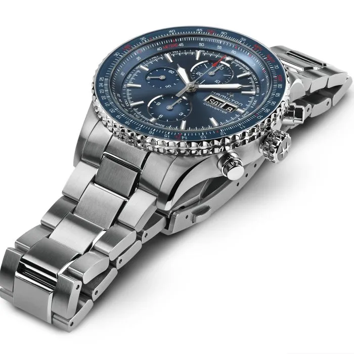 Hamilton Khaki Aviation Converter Auto Chrono Otomatik Mavi H76746140 detay görseli 1