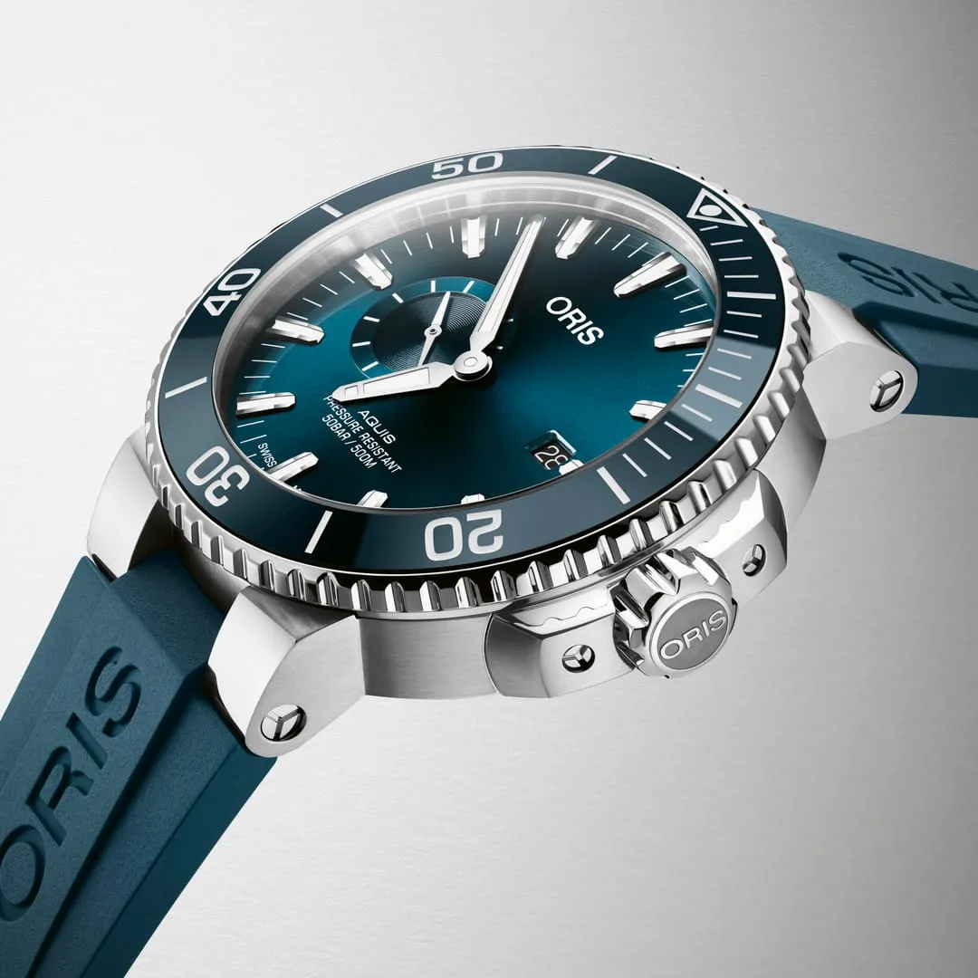 Oris Aquis Small Second, Date Otomatik Mavi 01743773341550742469EB detay görseli 1