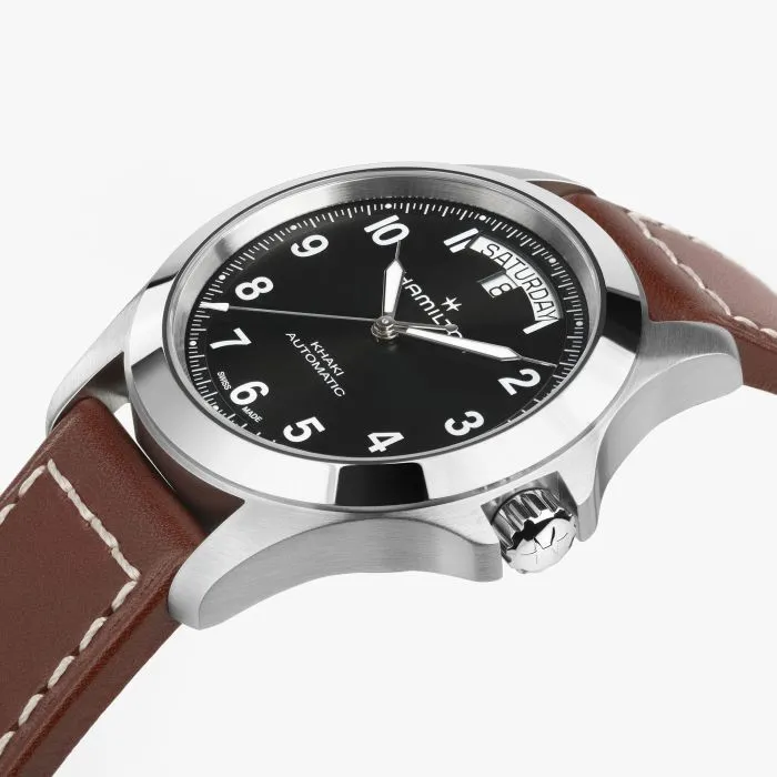 Hamilton Khaki Field King Day-Date Siyah Otomatik H64475531 detay görseli 2