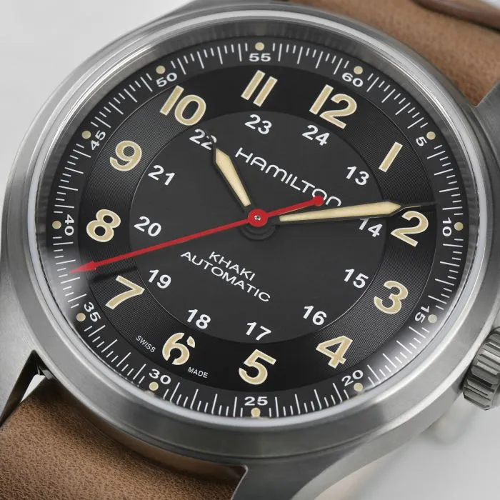 Hamilton Khaki Field Titanium Far Cry 6 Limited Edition Otomatik Siyah H70645533 detay görseli 4