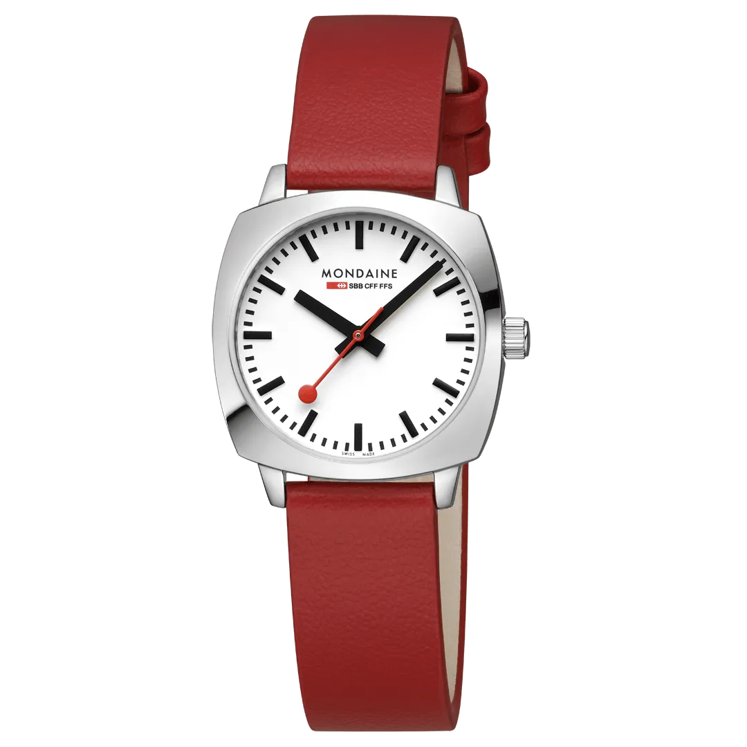Mondaine Petite Cushion Red MSL31110LCV detay görseli 4