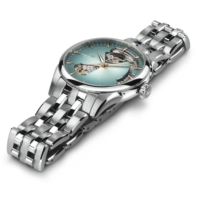 Hamilton Jazzmaster Open Heart Auto 36mm Mavi H32215143 detay görseli 3