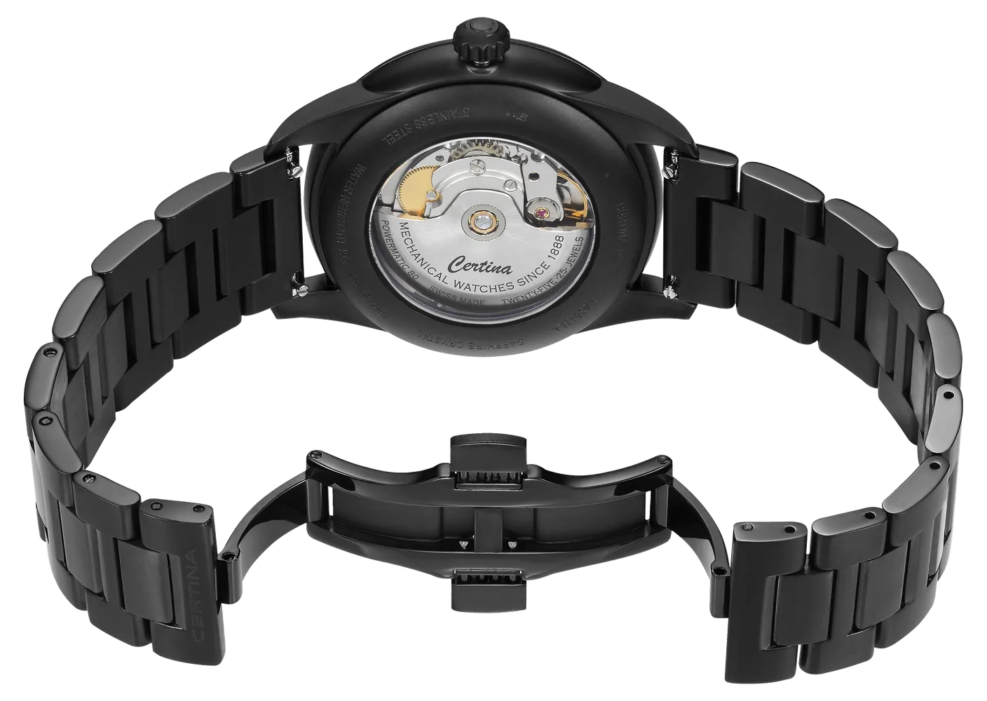 Certina DS-1 Big Date Powermatic 80 Otomatik Siyah C0294263305100 detay görseli 2