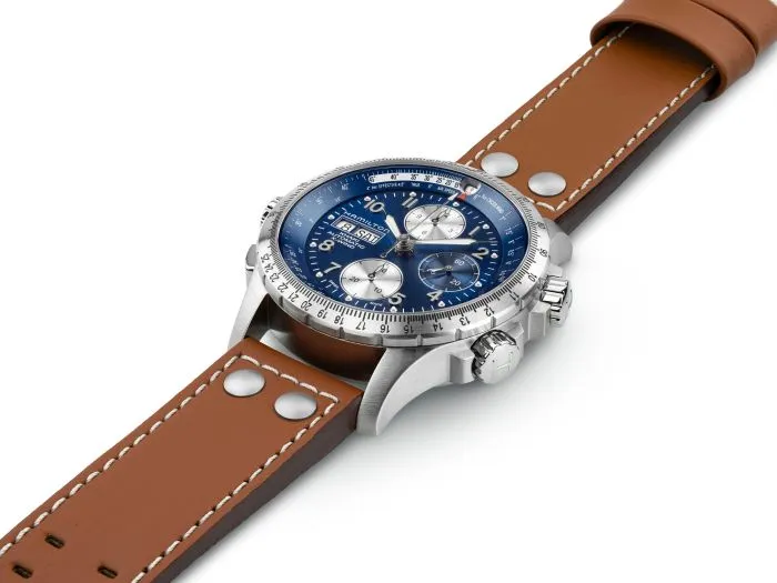 Hamilton Khaki Aviation X-Wind Auto Chrono Mavi H77506540 detay görseli 3