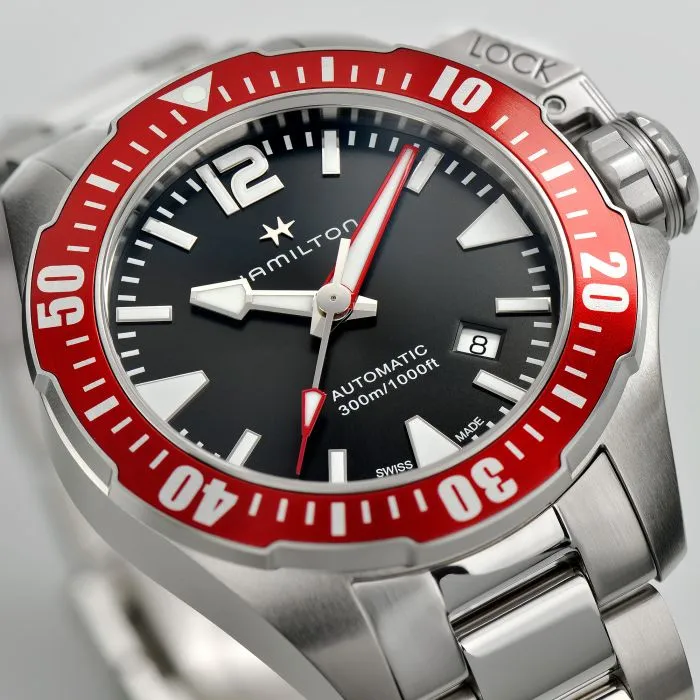 Hamilton Khaki Navy Frogman Auto Otomatik Siyah H77725135 detay görseli 1