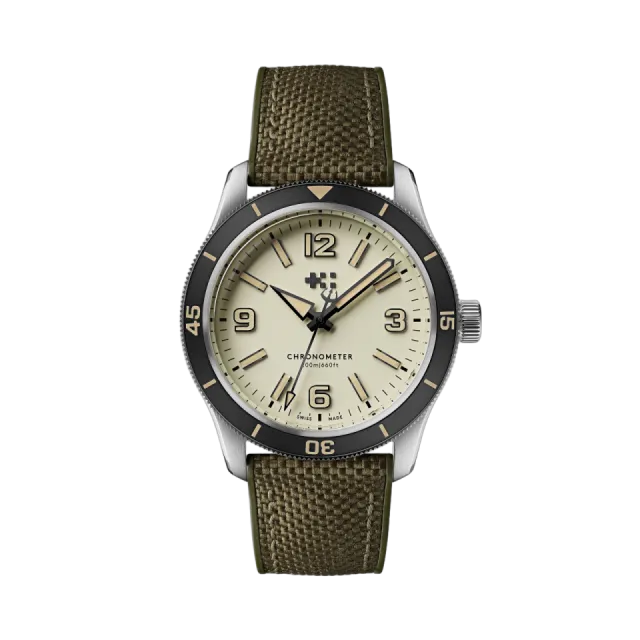 Beğenmek için çift tıkla Christopher Ward C60 Trident Biscay Automatic Sand C6042C3H1S0KW0HV Görsel 1