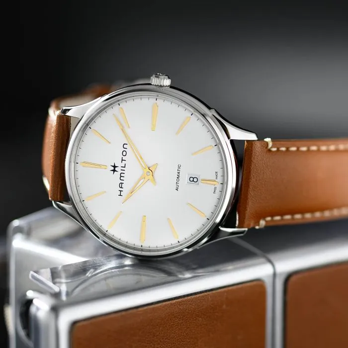 Hamilton Jazzmaster Thinline Auto Otomatik Beyaz H38525512 detay görseli 5