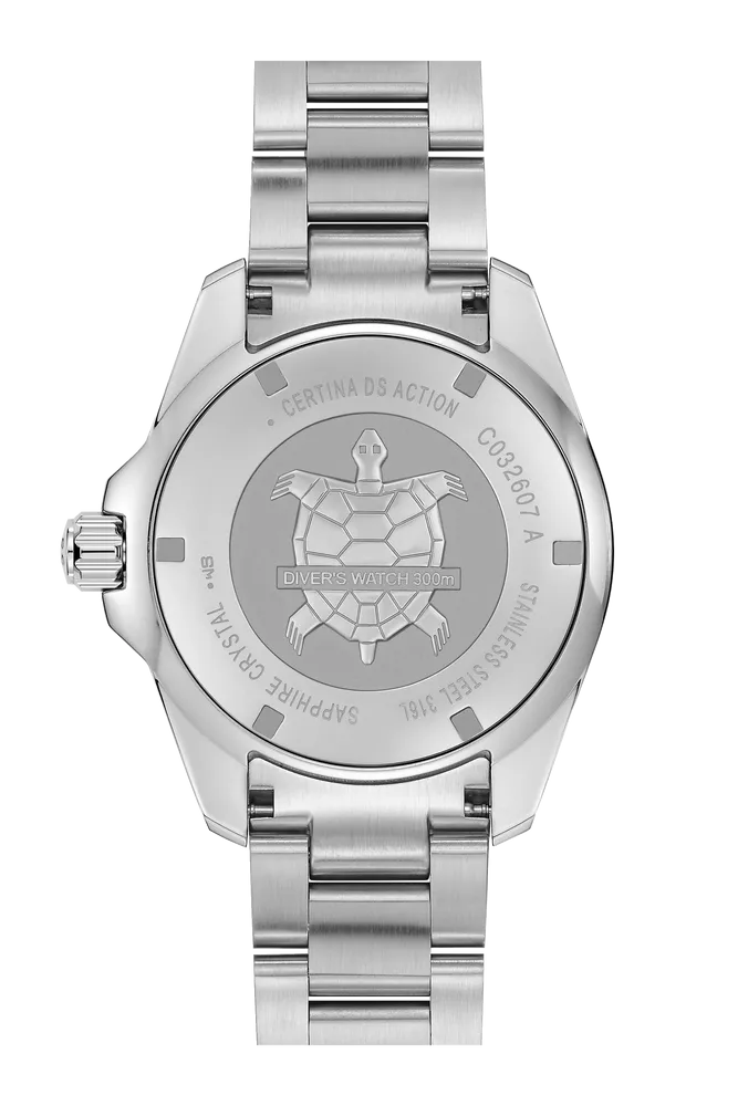 Certina DS Action Diver 43mm Powermatic 80 Otomatik Siyah C0326071105100 detay görseli 2