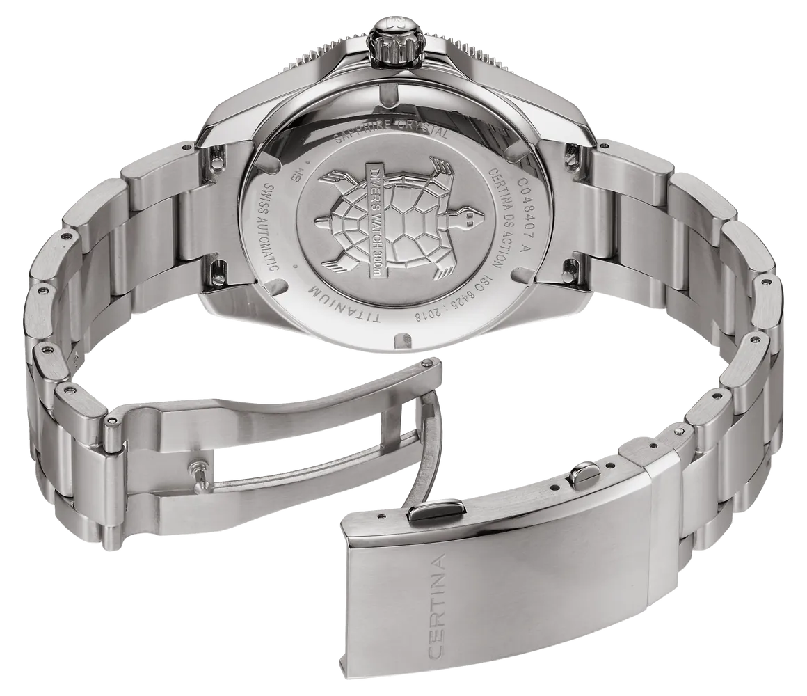 Certina DS Action Diver 40.5mm Powermatic 80 Otomatik Mavi C0484074404100 detay görseli 3