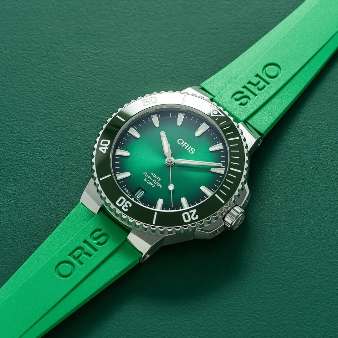 Oris Aquis Date Calibre 400 Yeşil Otomatik 01400779041570742347EB detay görseli 4