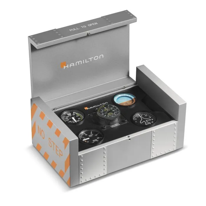 Hamilton Khaki Aviation Takeoff Auto Chrono Limited Edition Otomatik Siyah H76776733 detay görseli 5
