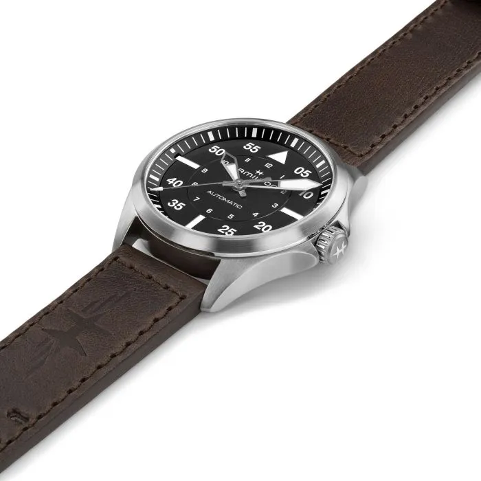 Hamilton Khaki Aviation Pilot Auto Otomatik Siyah H76305530 detay görseli 1