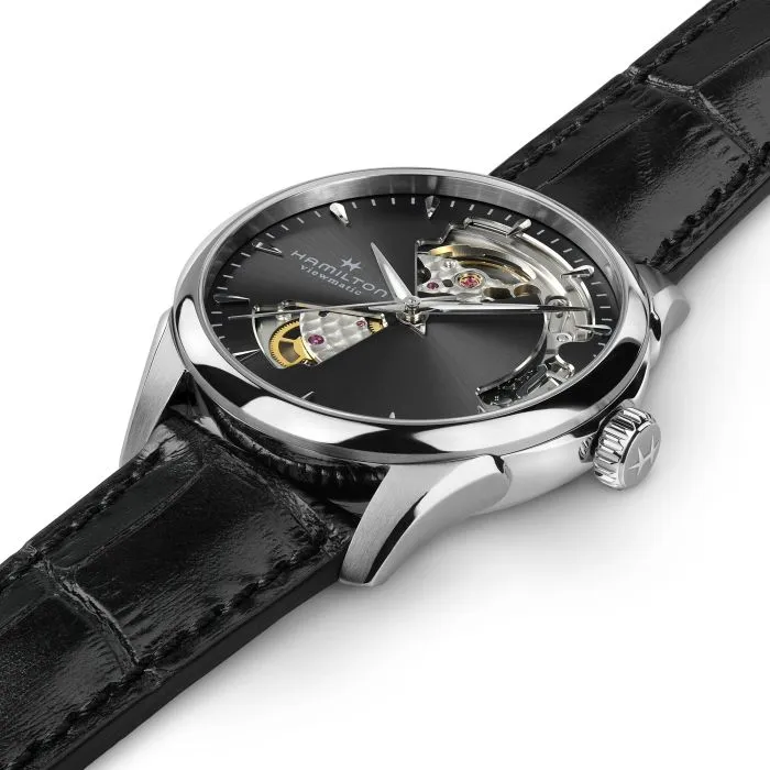 Hamilton Jazzmaster Open Heart Auto Otomatik Siyah H32215730 detay görseli 3