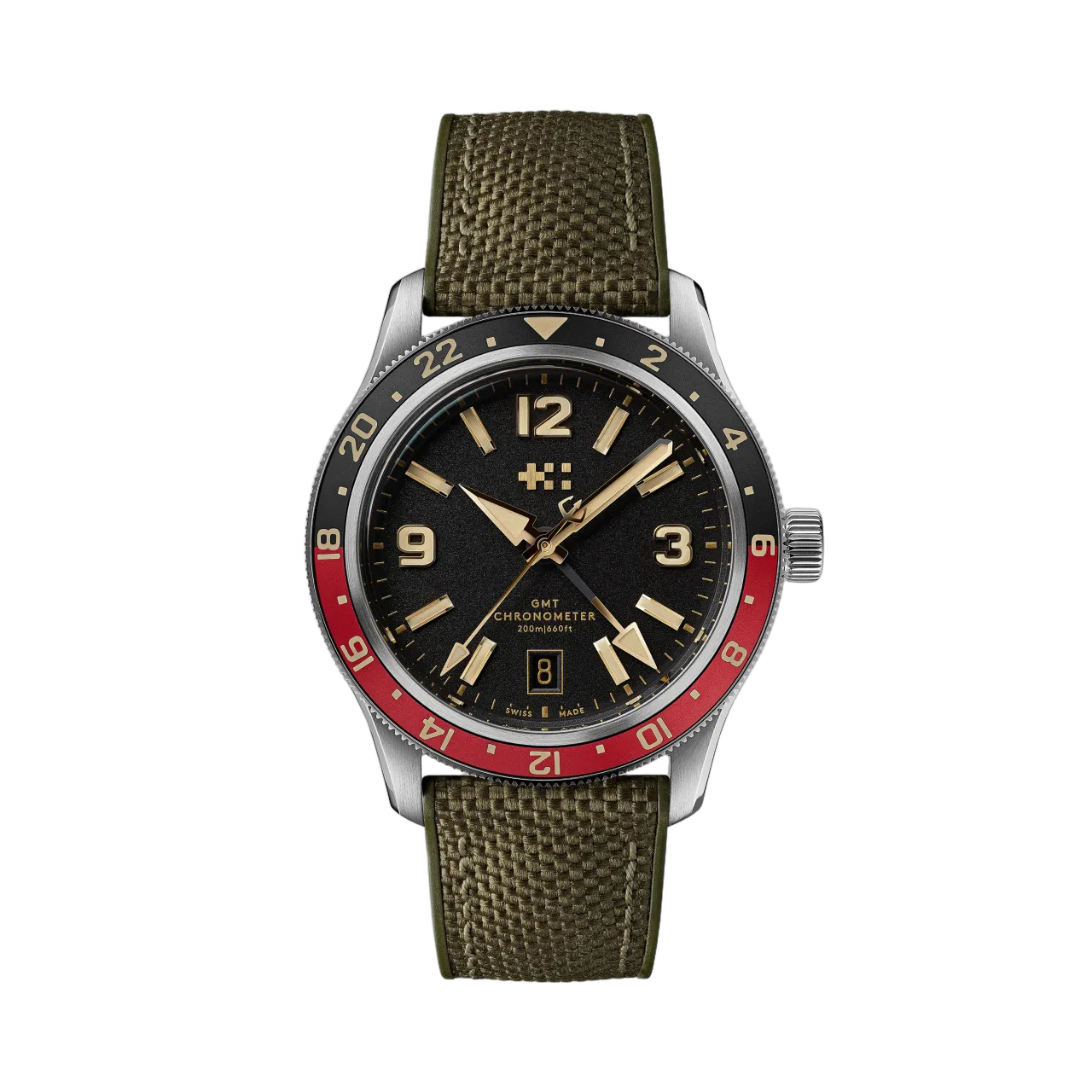 Christopher Ward C60 Trident Biscay GMT Otomatik Siyah C6042AGM1S0RK0HV