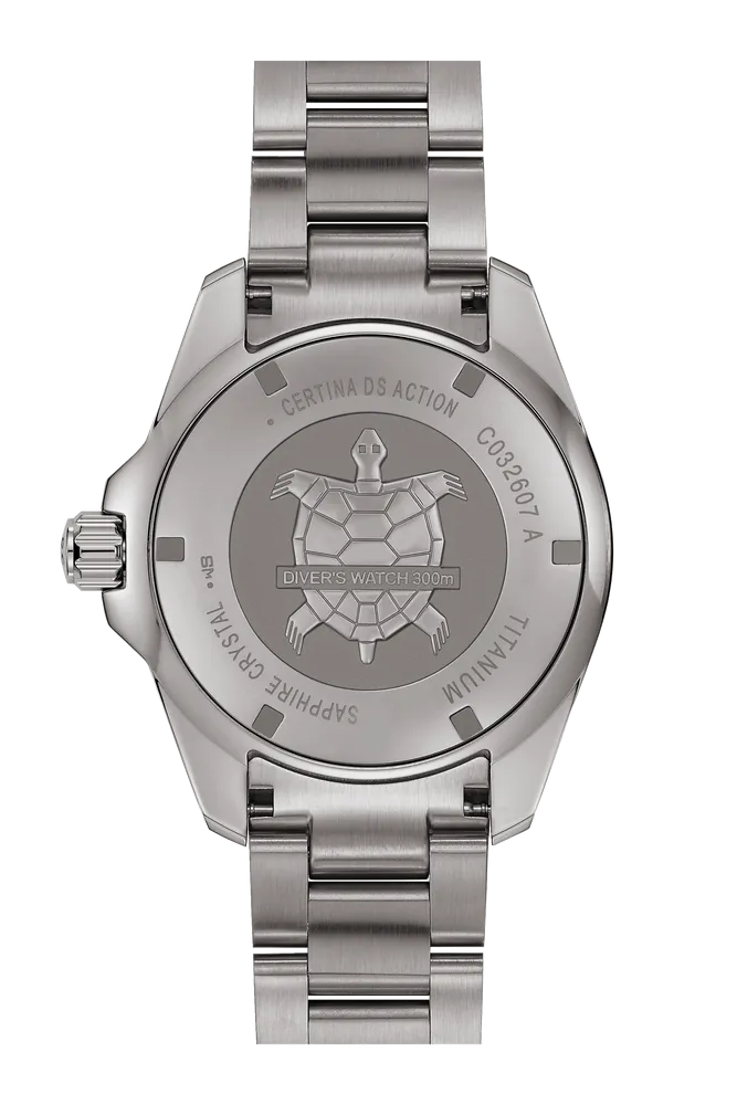 Certina DS Action Diver 43mm Powermatic 80 Otomatik Siyah C0326074405100 detay görseli 2