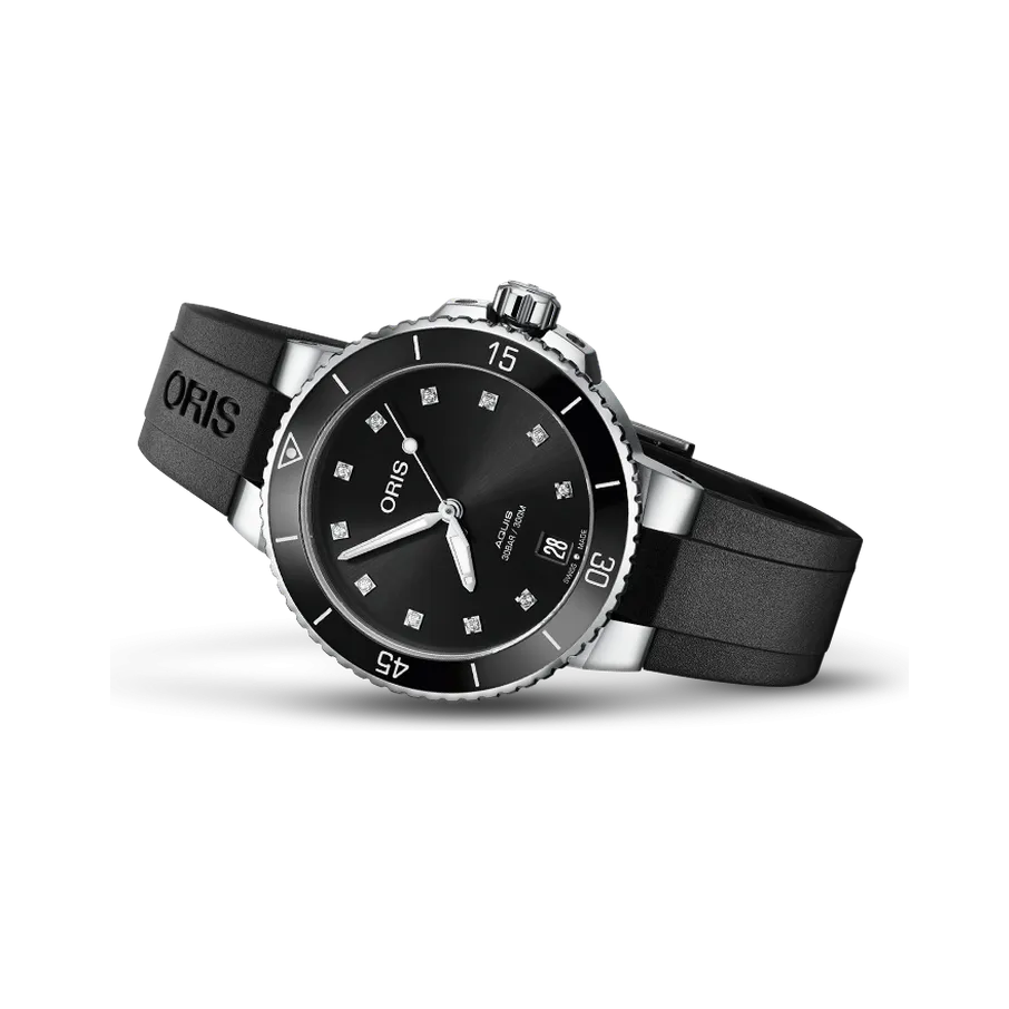 Oris Aquis Date Diamonds Otomatik Siyah 01733773141940741864FC