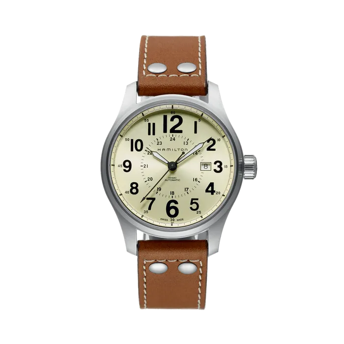 Hamilton Khaki Field Khaki Officer Auto Otomatik Bej H70615523