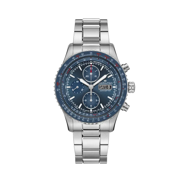 Hamilton Khaki Aviation Converter Auto Chrono Otomatik Mavi H76746140