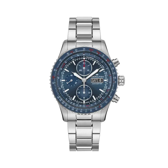 Hamilton Khaki Aviation Converter Auto Chrono Otomatik Mavi H76746140
