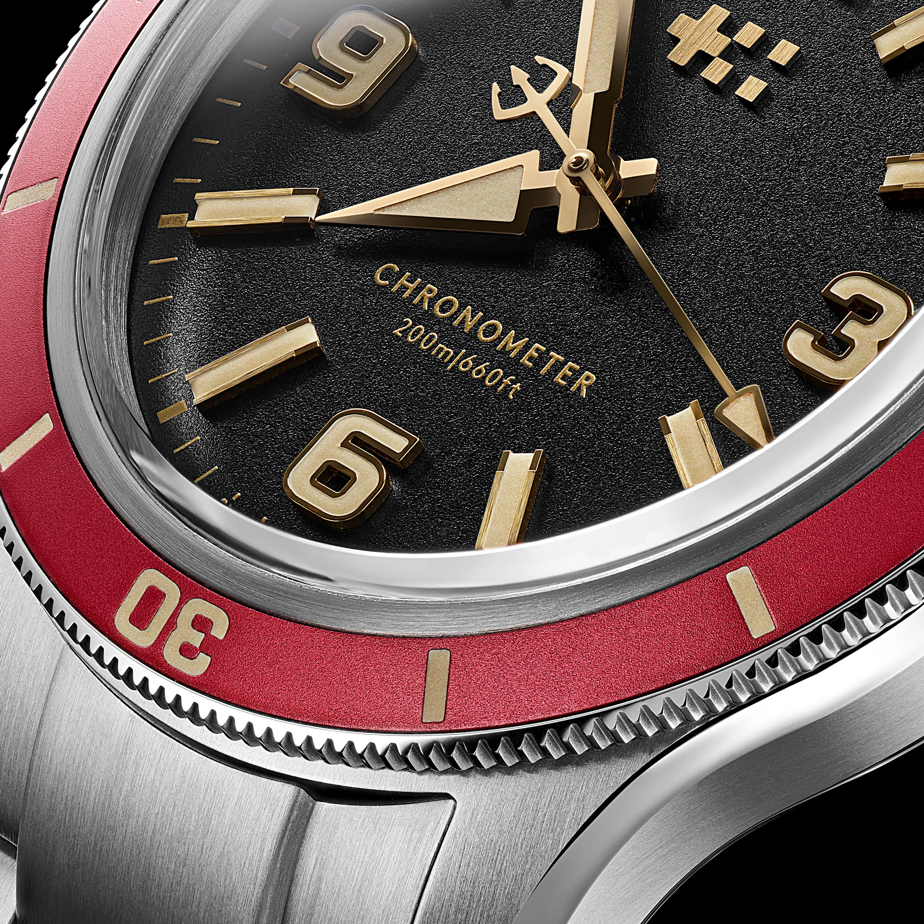 Christopher Ward C60 Trident Biscay Otomatik Siyah C6039C3H1S0RK0B0 detay görseli 3