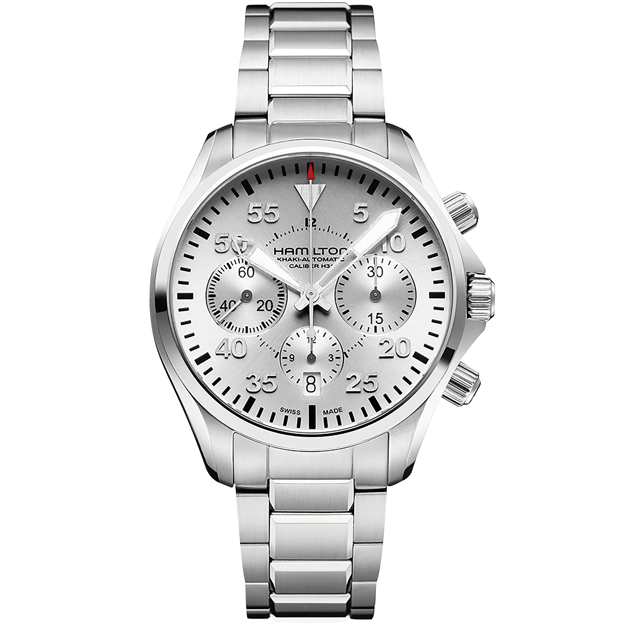 Hamilton Khaki Aviation Khaki Pilot Auto Chrono Otomatik Gümüş H64666155 detay görseli 1