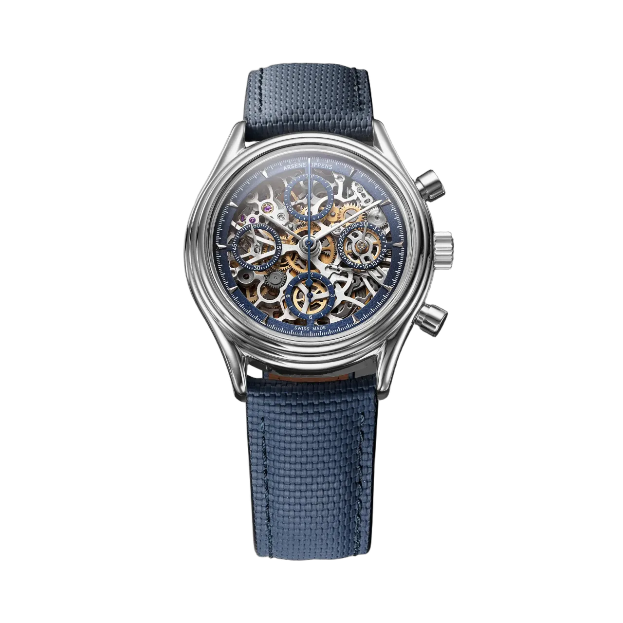 Arsene Lippens Scheletrato Blu Opaco Otomatik Matte Blue 0764BO