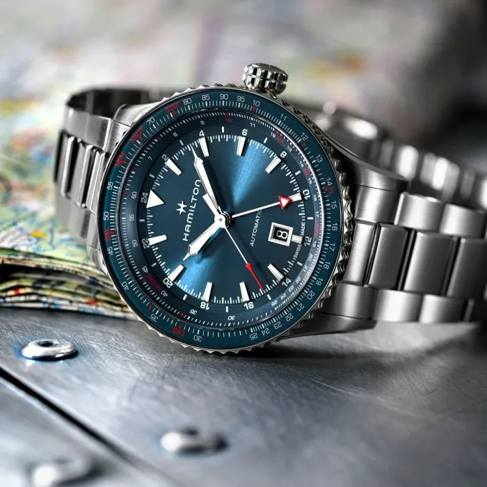 Hamilton Khaki Aviation Converter Auto GMT Otomatik Mavi H76715140 detay görseli 4