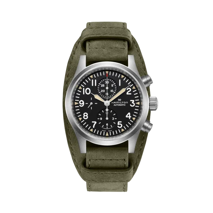 Hamilton Khaki Field Auto Chrono Otomatik Siyah H71706830