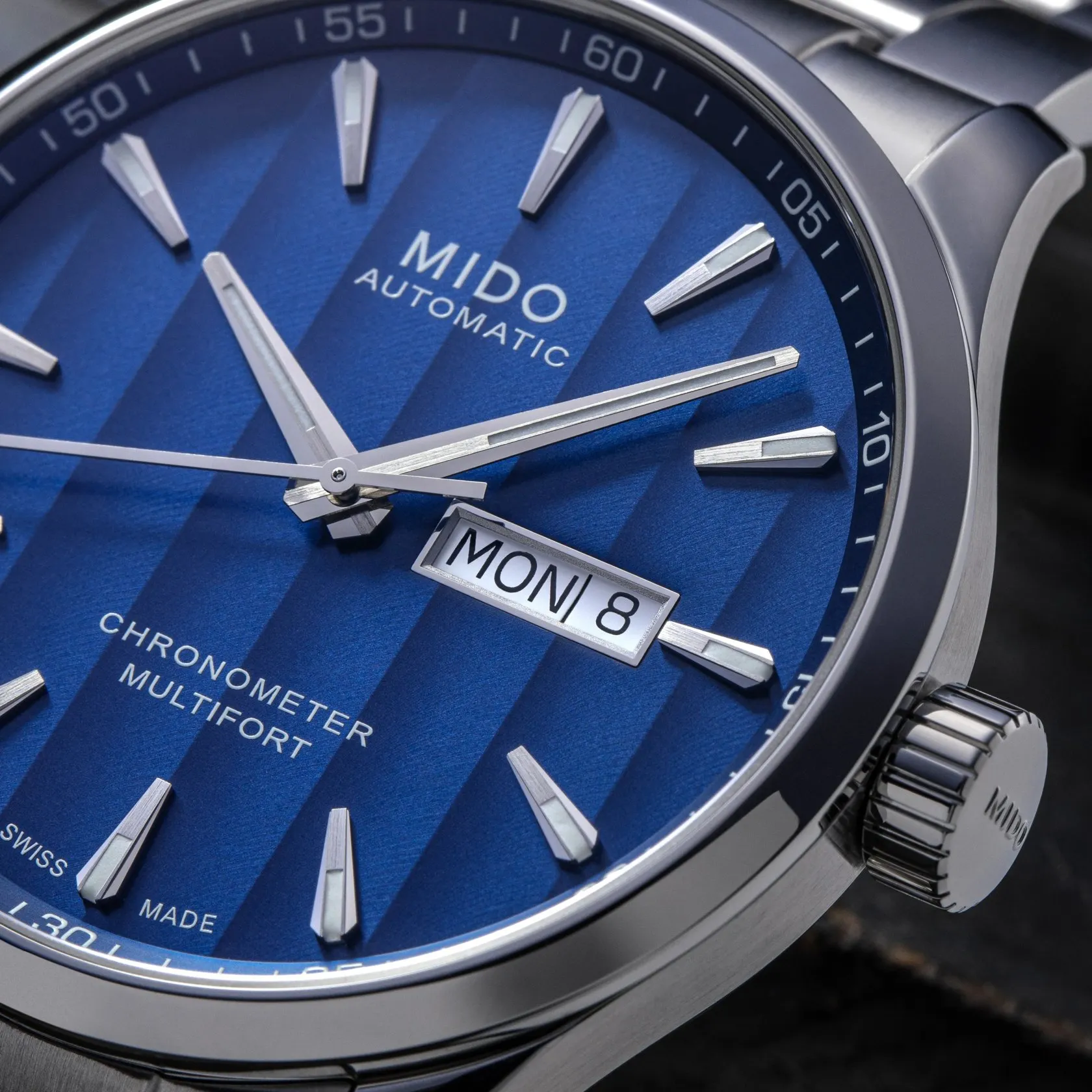 Mido Multifort Chronometer 1 Otomatik Mavi M0384311104100 detay görseli 5