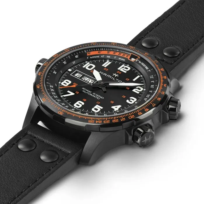 Hamilton Khaki Aviation X-Wind Day Date Auto Siyah H77785733 detay görseli 3