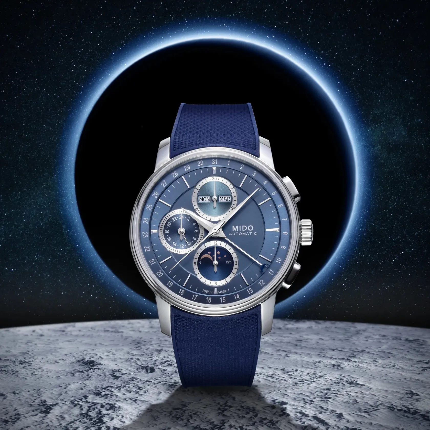 Mido Baroncelli Chronograph Moonphase Otomatik M0276251704100 detay görseli 4