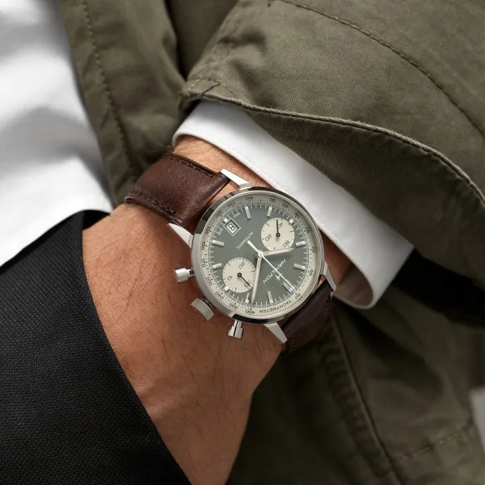 Hamilton American Classic Intra-Matic Auto Chrono Yeşil H38416560 detay görseli 4