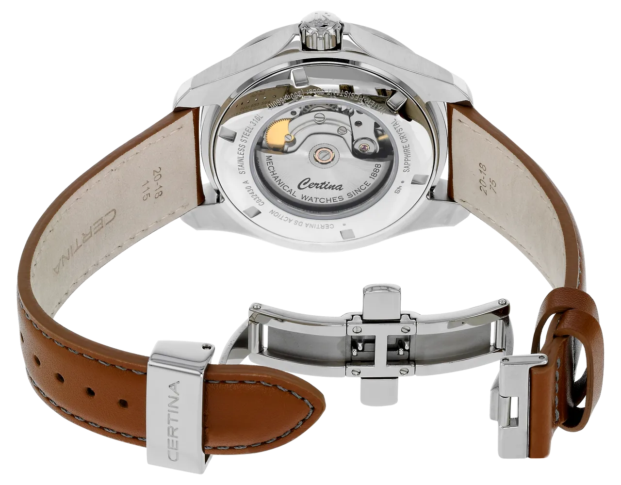 Certina DS Action Day Date Powermatic 80 Otomatik Mavi C0324301604100 detay görseli 3