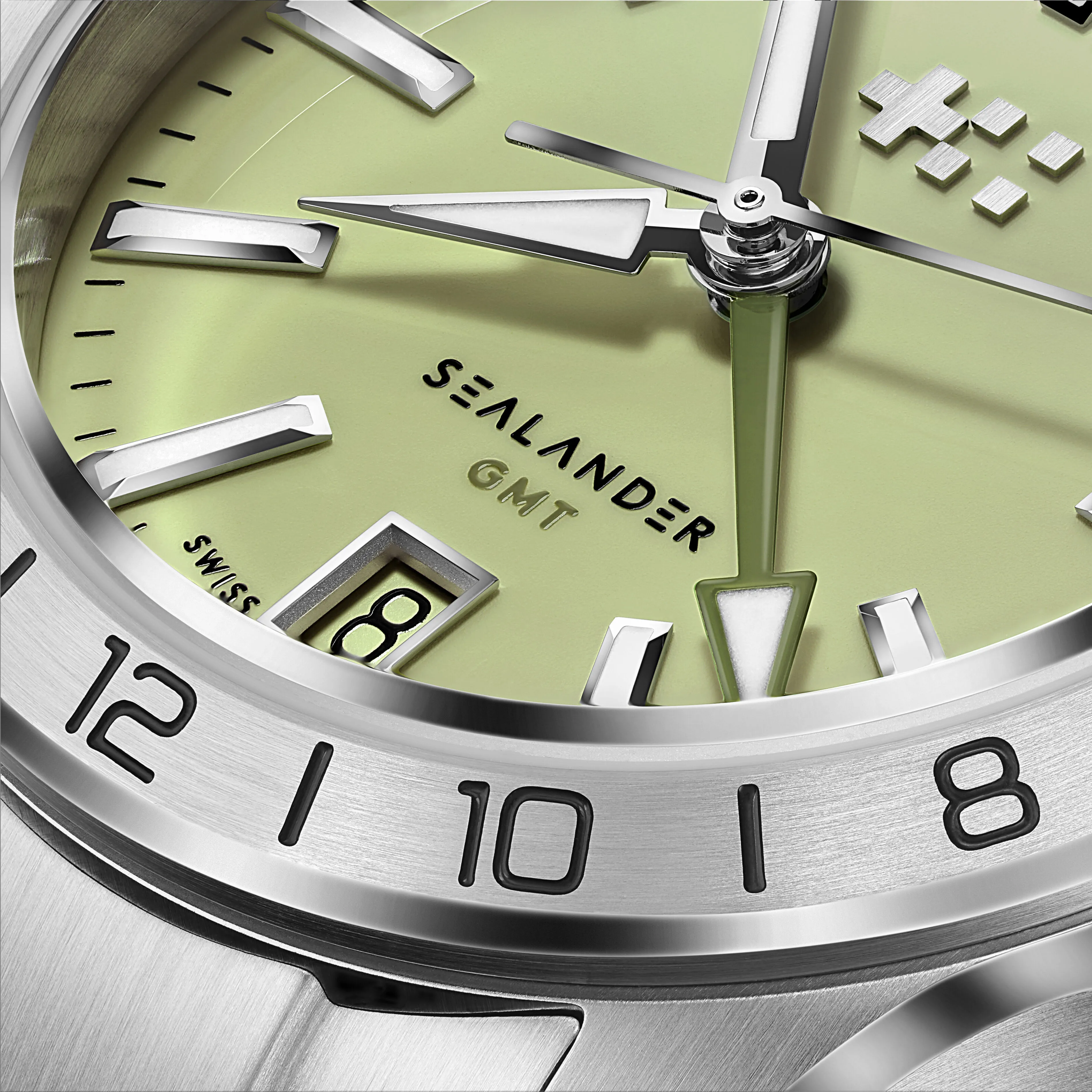 Christopher Ward C63 Sealander GMT Otomatik Pistachio C6336AGM4S00V0B0 detay görseli 3